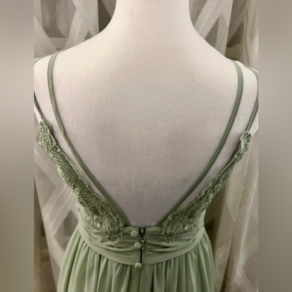 Beautiful Sage Prom Azazie Gown - Picture 6 of 10